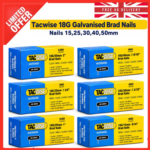 Tacwise 18g galvanised brad - tacwise,