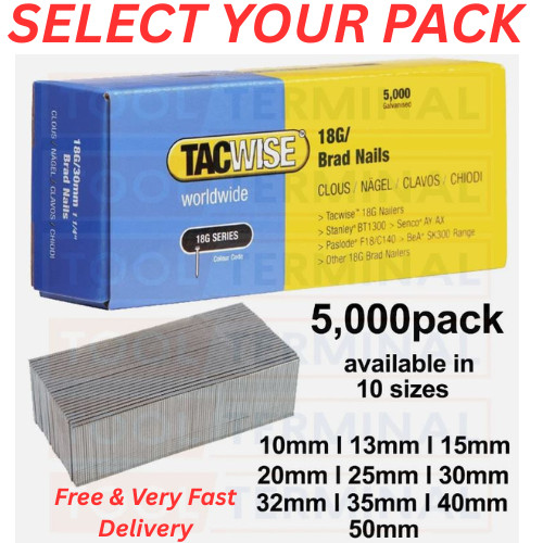 Tacwise 18g gauge brad - brad, nails